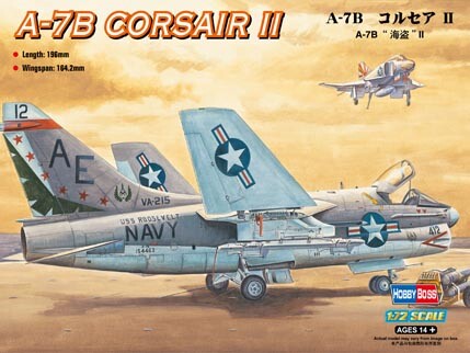 Збірна модель 1/72 Літак A-7B Corsair II HobbyBoss 87202 детальное изображение Самолеты 1/72 Самолеты