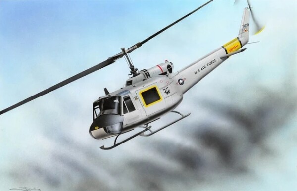 Збірна модель 1/72 Американський вертоліт UH-1F Huey HobbyBoss 87230 детальное изображение Вертолеты 1/72 Вертолеты