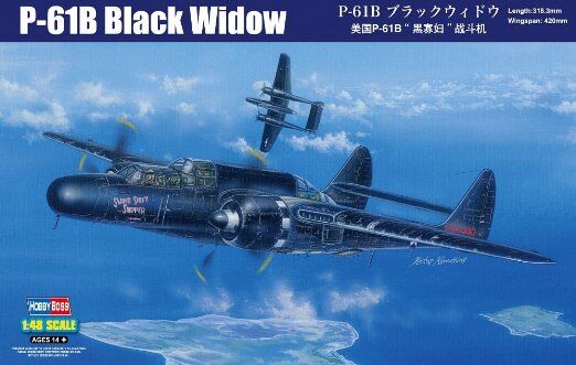 Збірна модель американського винищувача US P-61B Black Widow детальное изображение Самолеты 1/48 Самолеты