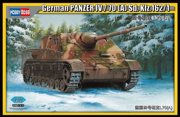 Сборная модель немецкого танка  САУ PANZER IV / 70 (A) Sd. Kfz.162/1 детальное изображение Бронетехника 1/35 Бронетехника