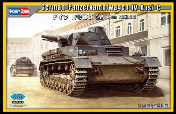 Збірна модель 1/35 німецького танка Panzerkampfwagen IV Ausf C HobbyBoss 80130 детальное изображение Бронетехника 1/35 Бронетехника