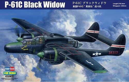 Buildable model US P-61C Black Widow fighter детальное изображение Самолеты 1/48 Самолеты