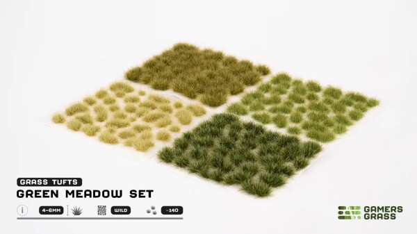 Набір пучків трави зелений луг Green Meadow (4-6 мм) Gamers Grass GGSET-GM детальное изображение Наборы деталировки Диорамы