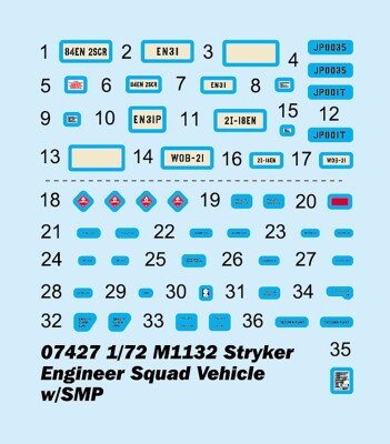Збірна модель 1/72 Інженерна машина Страйкер M1132 з тралом для розмінування SMP Trumpeter 07427 детальное изображение Бронетехника 1/72 Бронетехника