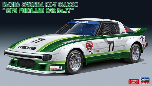 Збірна модель 1/24 Автомобіль Mazda Savannah RX-7 (SA22C) 1979 Portland Car No.77 Hasegawa 20661 детальное изображение Автомобили 1/24 Автомобили