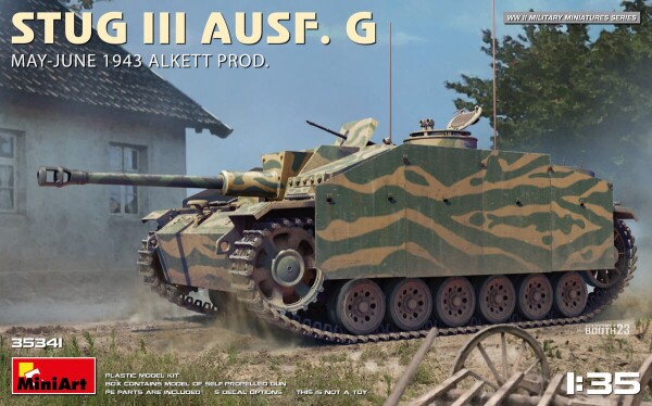 Збірна модель 1/35 САУ Stug ІІІ Ausf. G травень-червень 1943 Alkett Prod. MiniArt 35341 детальное изображение Бронетехника 1/35 Бронетехника