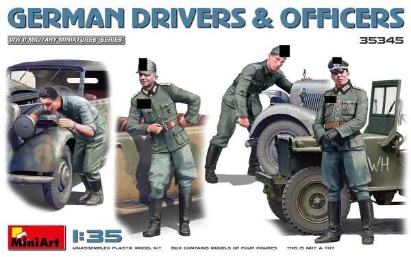Збірна модель 1/35 Фігури Німецькі водії та офіцери MiniArt 35345 детальное изображение Фигуры 1/35 Фигуры