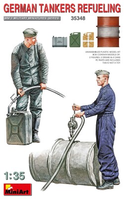 Scale model 1/35 Figures German tank crew refueling MiniArt 35348 детальное изображение Фигуры 1/35 Фигуры