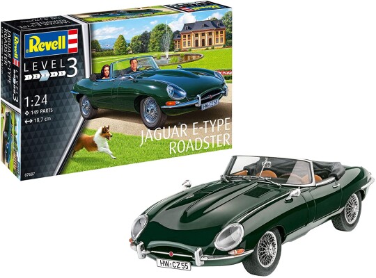 Scale model 1/24 Car Jaguar E-Type Roadster Revell 07687 детальное изображение Автомобили 1/24 Автомобили