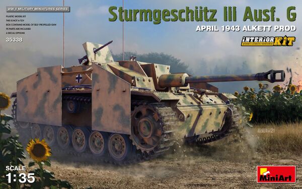 Модель німецького танка Sturmgeschutz III Ausf. G детальное изображение Бронетехника 1/35 Бронетехника