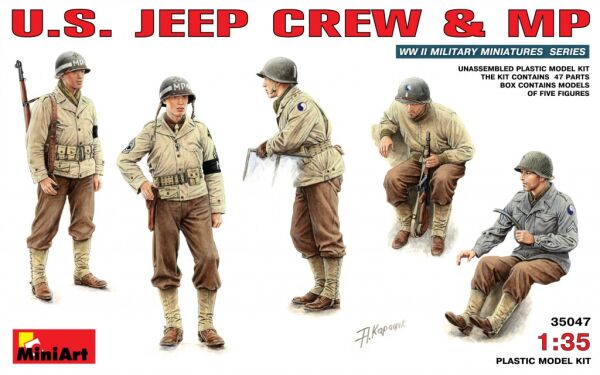 Американский экипаж джипа и военная полиция детальное изображение Фигуры 1/35 Фигуры