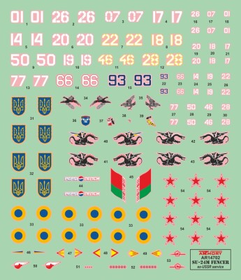 Сборная модель 1/144 Тактический фронтовой бомбардировщик Су-24М Armory Models Group 14702 детальное изображение Самолеты 1/144 Самолеты