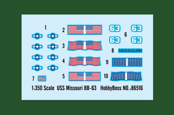 US battleship Missouri BB-63 детальное изображение Флот 1/350 Флот