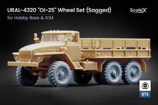 Набір коліс (з деформацією) для УРАЛ-4320 &quot;ОI-25&quot; від Hobby Boss та ICM ScaleX WM 72016S детальное изображение Колёса Афтермаркет