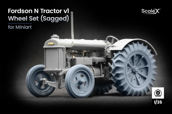 Набір коліс (з деформацією) для Fordson N Tractor v1 від Miniart ScaleX WW 35004S детальное изображение Колёса Афтермаркет