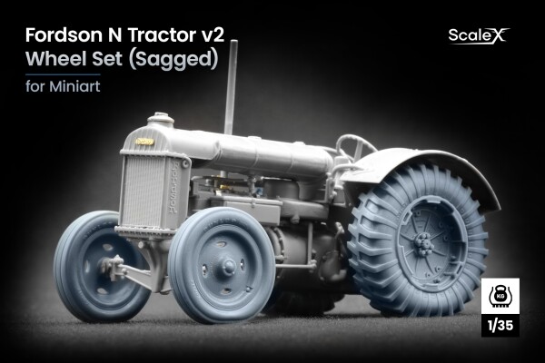 Набір коліс (з деформацією) для Fordson N Tractor v2 від Miniart ScaleX WW 35005S детальное изображение Колёса Афтермаркет