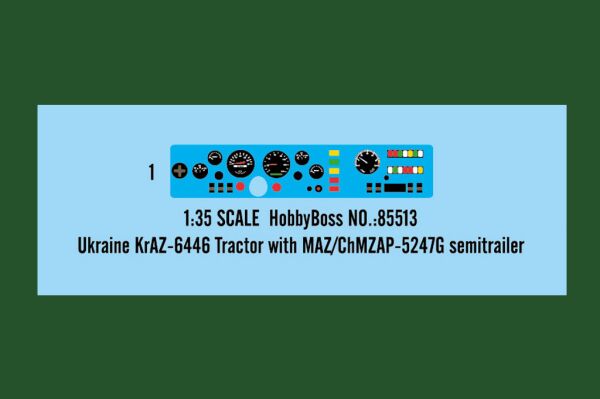 Ukraine KrAZ-6446 Tractor with MAZ/ChMZAP-5247G sem детальное изображение Автомобили 1/35 Автомобили