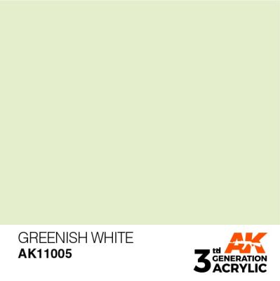 Acrylic paint GREENISH WHITE – STANDARD / GREEN-WHITE AK-interactive AK11005 детальное изображение General Color AK 3rd Generation