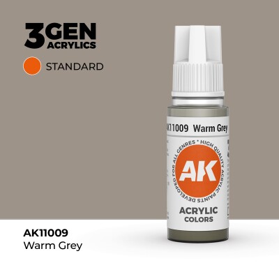 Акрилова фарба WARM GREY – STANDARD / ТЕПЛИЙ СІРИЙ АК-интерактив AK11009 детальное изображение General Color AK 3rd Generation