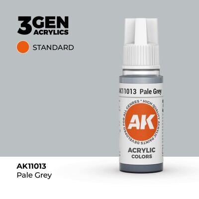 Акриловая краска PALE GREY – STANDARD / БЛЕДНО-СЕРЫЙ АК-интерактив AK11013 детальное изображение General Color AK 3rd Generation