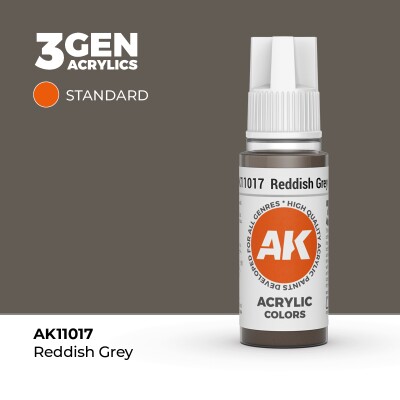 Акриловая краска REDDISH GREY – STANDARD / КРАСНО-СЕРЫЙ АК-интерактив AK11017 детальное изображение General Color AK 3rd Generation