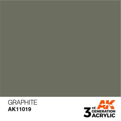 Acrylic paint GRAPHITE – STANDARD / GRAPHITE AK-interactive AK11019 детальное изображение General Color AK 3rd Generation