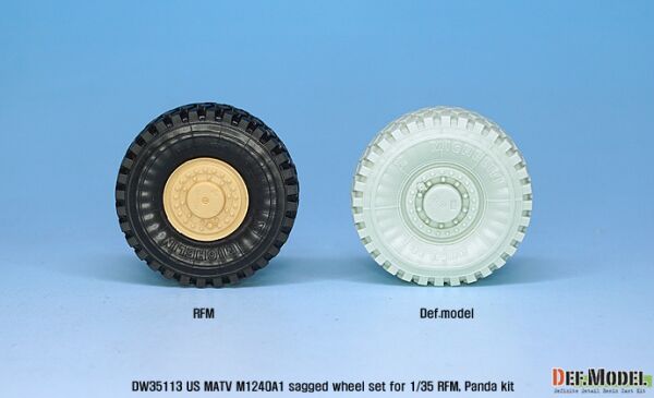 US M1240A1 M-atv Sagged wheel set ( for RFM 1/35) детальное изображение Смоляные колёса Афтермаркет