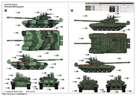 T-72B3M MBT детальное изображение Бронетехника 1/35 Бронетехника