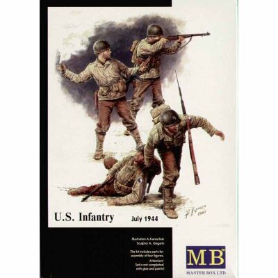 Американская пехота, июль 1944 г. детальное изображение Фигуры 1/35 Фигуры