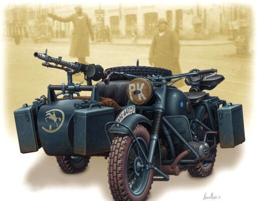 Немецкий мотоцикл, Вторая Мировая Война детальное изображение Автомобили 1/35 Автомобили