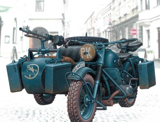 German Motorcycle with photoetched part, WWII детальное изображение Автомобили 1/35 Автомобили