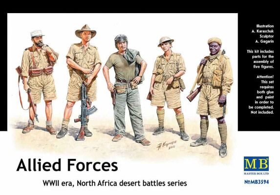 &gt;
  “Allied Forces, WW II era, North
  Africa, desert battles series” детальное изображение Фигуры 1/35 Фигуры