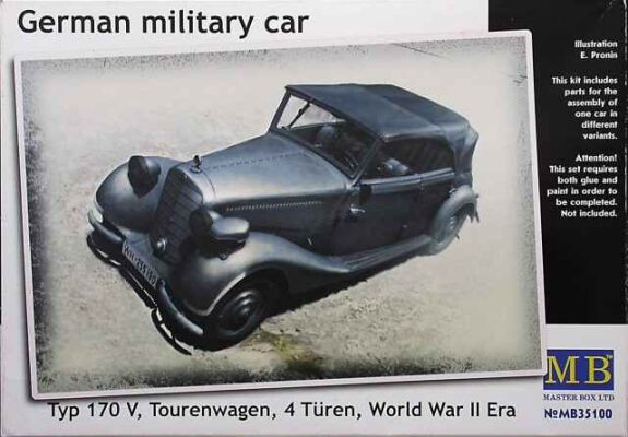 &quot;German military car, Typ 170 V, Tourenwagen, 4 Türen, 1937-1940&quot; детальное изображение Автомобили 1/35 Автомобили