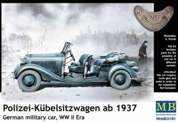 &quot;Polizei-Kuebelsitzwagen ab 1937, German military car, WW II era&quot;                            детальное изображение Автомобили 1/35 Автомобили