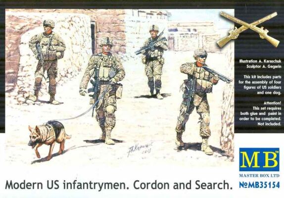 &quot;Modern US infantrymen. Cordon and Search&quot; детальное изображение Фигуры 1/35 Фигуры