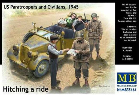 &quot;Hitching a ride, US Paratroopers and Civilians&quot; детальное изображение Фигуры 1/35 Фигуры