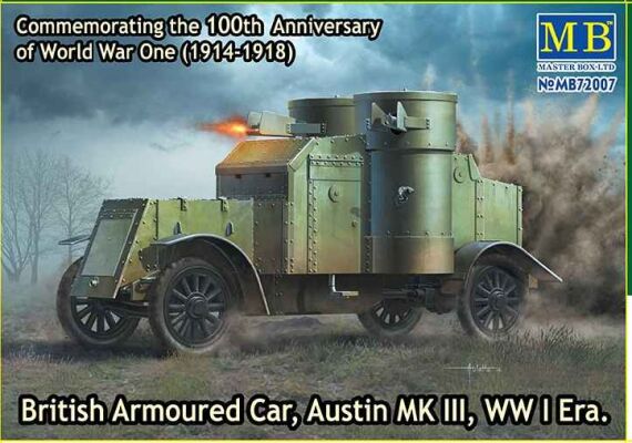 &quot;British Armoured Car, Austin, MK III, WW I Era&quot; детальное изображение Бронетехника 1/72 Бронетехника