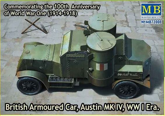 &quot;British Armoured Car, Austin, MK IV, WW I Era&quot; детальное изображение Бронетехника 1/72 Бронетехника