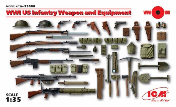 Оружие и снаряжение пехоты США І МВ детальное изображение Наборы деталировки Афтермаркет