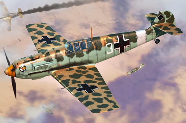 Сборная модель 1/48 Самолет Мессершмитт Bf109E-4/TROP ХоббиБосс 81793 детальное изображение Самолеты 1/48 Самолеты