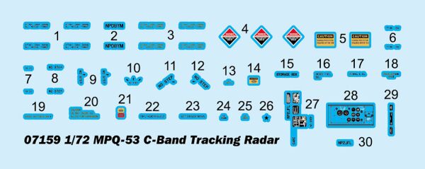 Assembly model 1/72 radar tracking MPQ-53 C-Band Trumpeter 07159 детальное изображение Бронетехника 1/72 Бронетехника