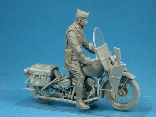 American military policeman on a motorcycle детальное изображение Автомобили 1/35 Автомобили