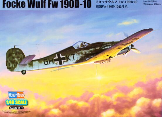 Збірна модель німецького винищувача Focke-Wulf FW190D-10 детальное изображение Самолеты 1/48 Самолеты