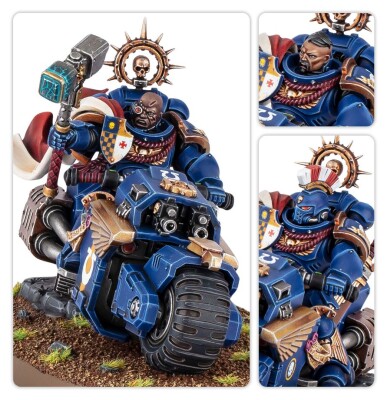 Игровой набор Warhammer 40000 - SPACE MARINES: CAPTAIN ON BIKE детальное изображение Ультрамарины Космические Десантники