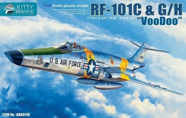 Збірна модель 1/48 Літак RF-101C &amp; G/H "VooDoo" Zimi Model (Kitty Hawk) KH80116 детальное изображение Самолеты 1/48 Самолеты