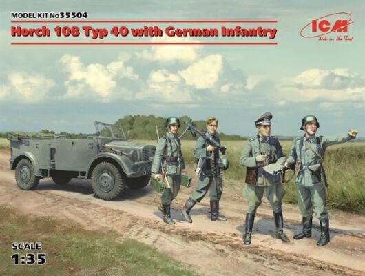 Horch 108 Typ 40 з німецькою піхотою детальное изображение Автомобили 1/35 Автомобили