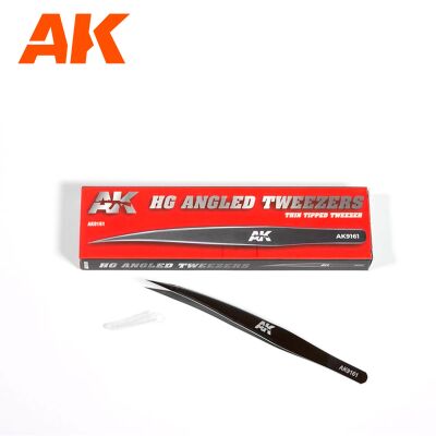 Angled tweezers with a fine tip детальное изображение Пинцеты Инструменты