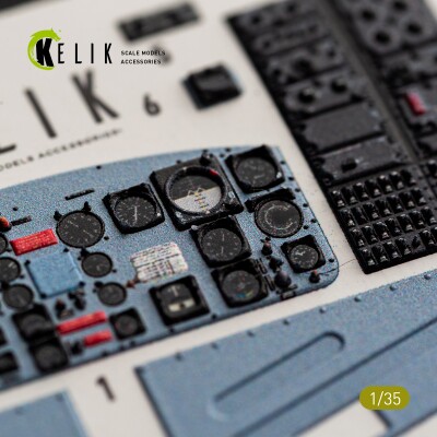 Bell UH-1 B Huey 3D декаль интерьер для комплекта Trumpeter 1/35 KELIK K35048 детальное изображение 3D Декали Афтермаркет