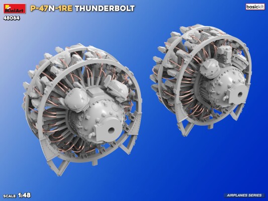 Сборная модель 1/48 Самолет Republic P-47N-1RE Thunderbolt MiniArt 48064 детальное изображение Самолеты 1/48 Самолеты