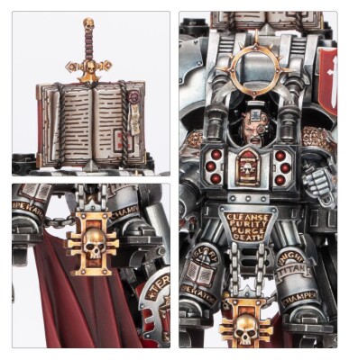 Игровой набор Warhammer 40000 - GREY KNIGHTS - GRAND MASTER IN NEMESIS DREADKNIGHT детальное изображение Серые Рыцари Космические Десантники